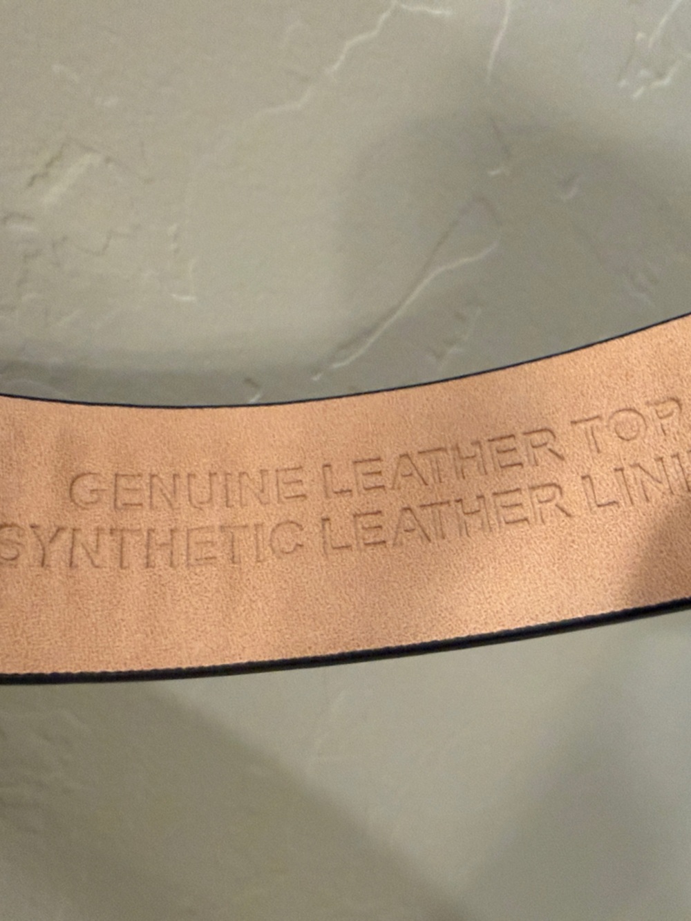 Dockers Tan Leather Belt with Stamped Interior